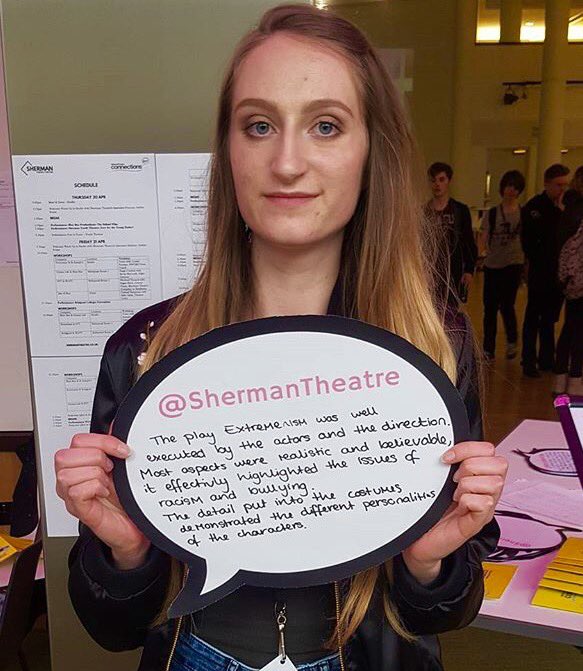 ntconcdf's tweet photo. #NTConnections workshop participants respond to #Extremism at @ShermanTheatre https://t.co/LC6car8pwL
