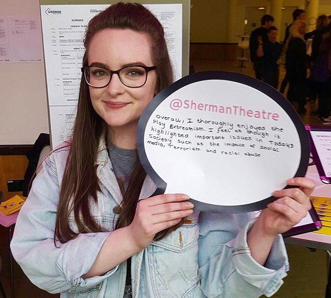 ntconcdf's tweet photo. #NTConnections workshop participants respond to #Extremism at @ShermanTheatre https://t.co/90ISbaOOA7