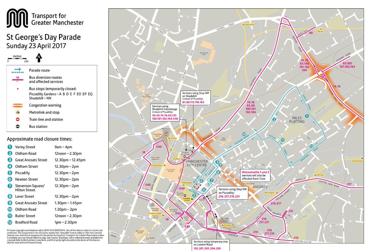 BeeNetwork's tweet photo. It’s the #stgeorgesday parade on Sunday. Some road closures are in place – please plan ahead: https://t.co/kj0G4d3woY