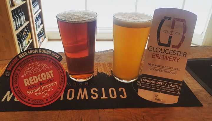 Two new brews on the bar; Redcoat, 5.4% from <a href="/StroudBrewery/">Stroud Brewery</a> and Spring Deity, 4.5% from <a href="/GBrewery/">Gloucester Brewery</a> #realale #stroud #gloucester #micropub