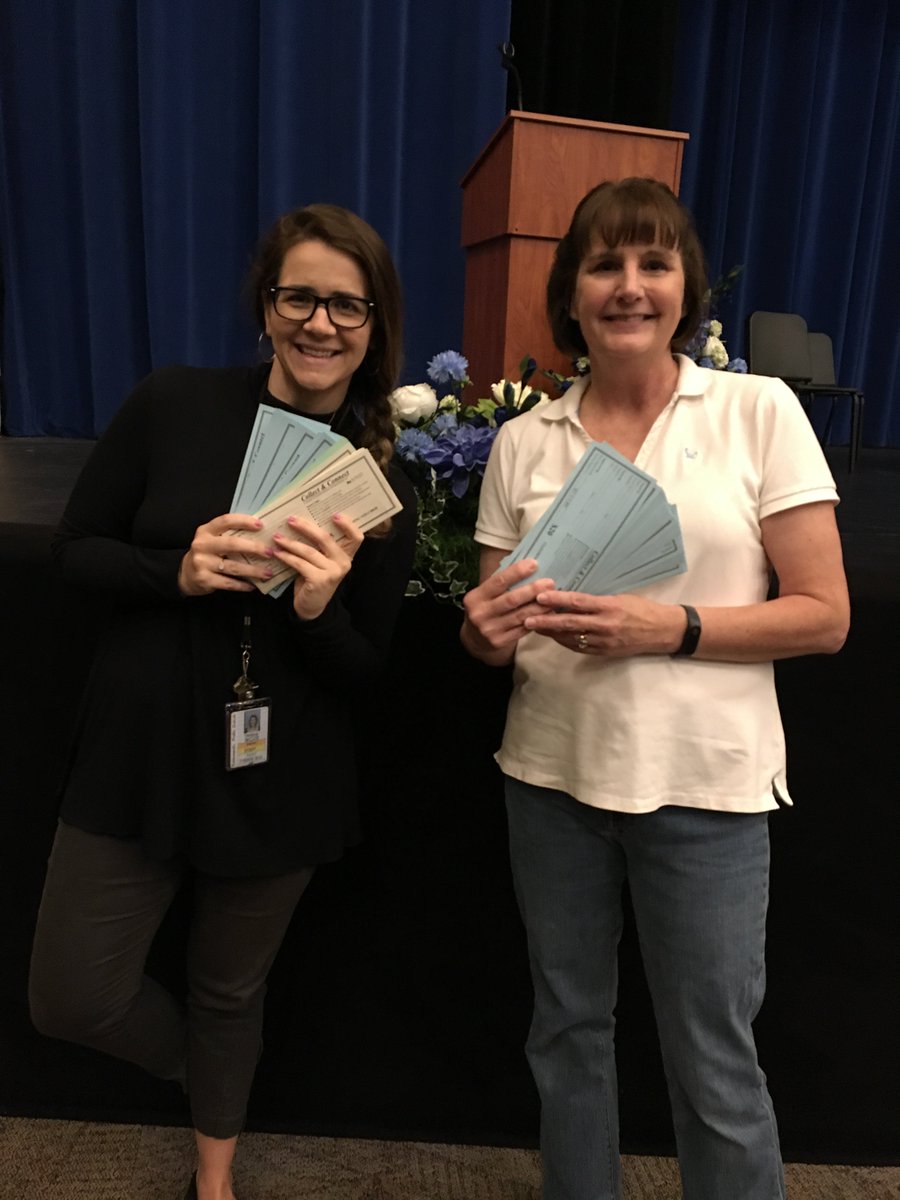 Shortridge's tweet photo. We won! Thanks to your donations, @Shortridge is the 2017 @GoodwillIndy Township Drive champ! Look at these vouchers! #IBcaring @IPSSchools https://t.co/TNl75WYclM