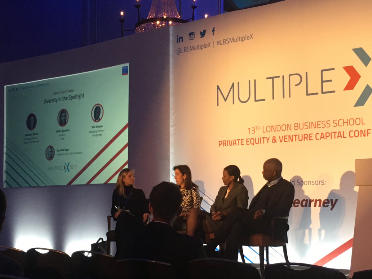 LBSMultipleX's tweet photo. Research shows that diverse teams have higher performance. Why only 10% of professionals in PE are women? #LBSMultipleX #PE #diversity panel https://t.co/NsPg59b9Yx