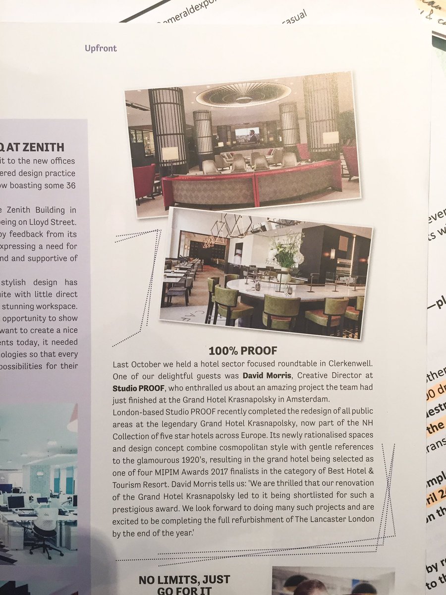 ESPdevelops's tweet photo. Thank you @MixInteriors for this piece on #StudioProof's @MIPIMWorld Finalist work with @nhcollection Grand Krasnapolsky & @lancasterlondon https://t.co/4cvkWBChyG