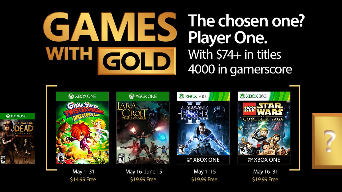 Xbox Live Games with Gold May 2017