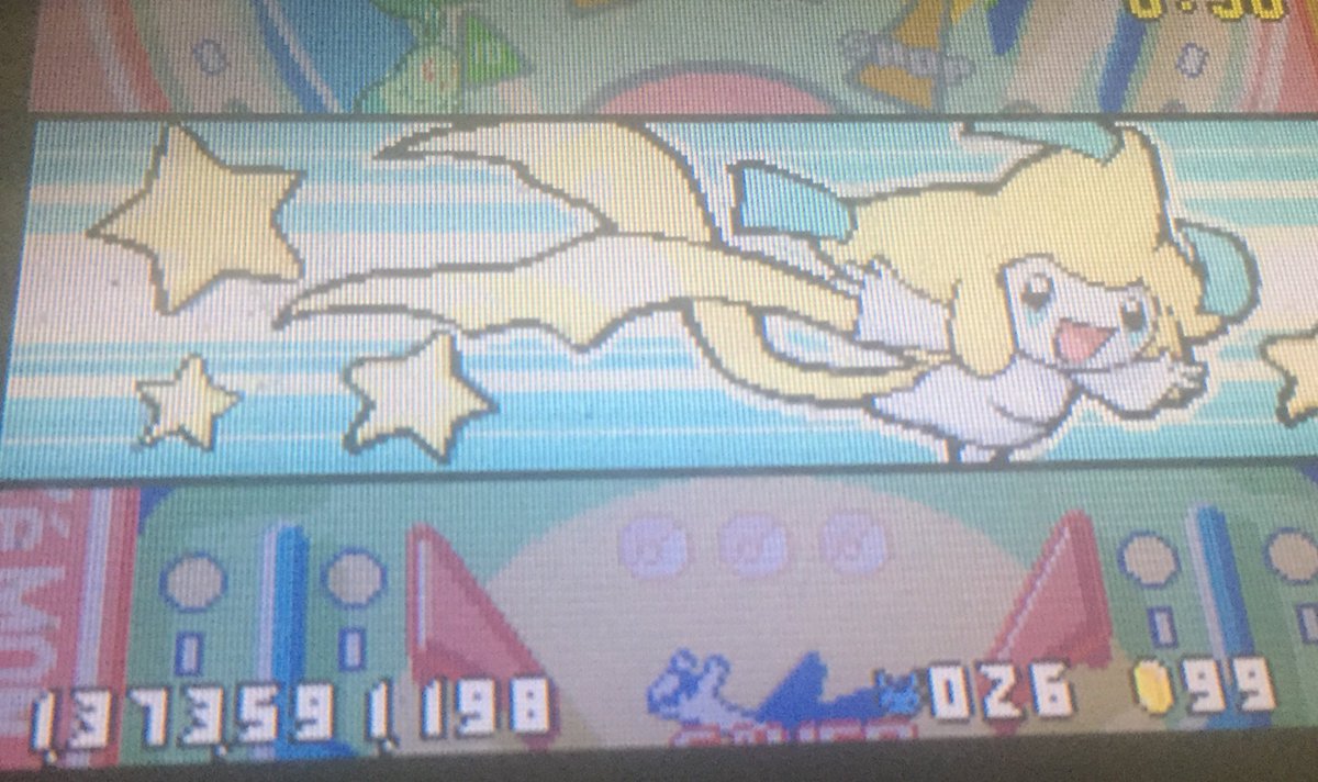 ふぁんだ 片づけしてたらでてきたポケモンピンボールルビー サファイアで3時間くらいずっと遊んでた 1 の確率でしかでない らしいラティオスやジラーチとか 結構レア目なやつ初ゲットできて楽しかった ポケモンピンボール 懐ゲー