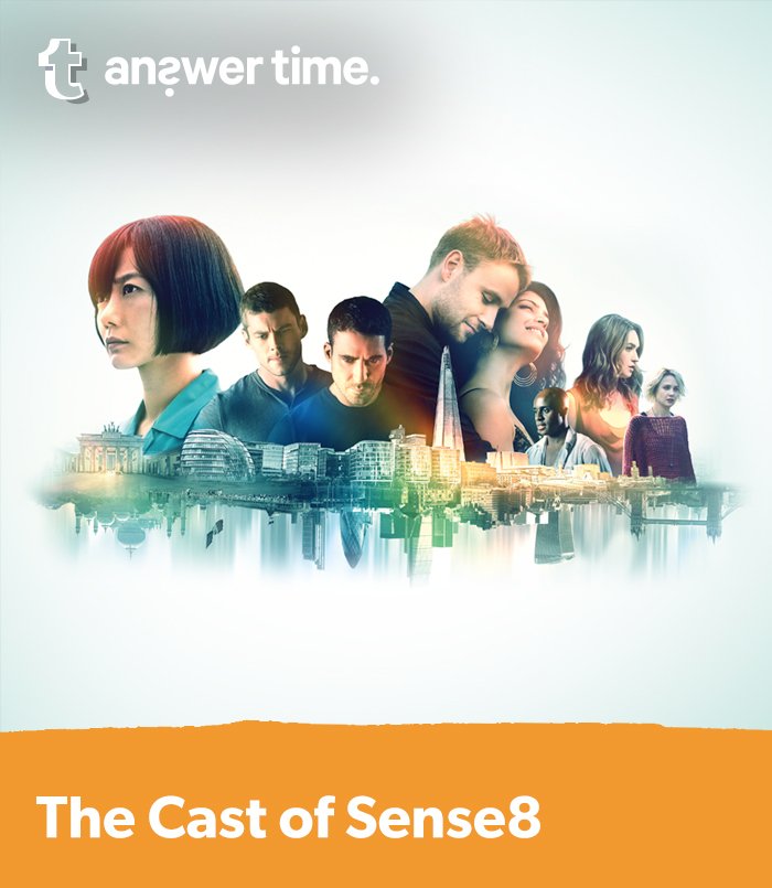 sense8's tweet photo. Got questions for the sensates? Ask right now on tumblr, and join us on April 26 for a special session.

Submit: https://t.co/5lYSvOjDZf https://t.co/NEiTXWKwAx