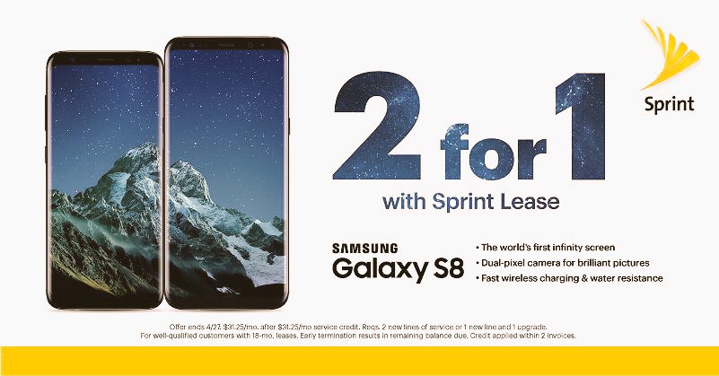 sprintdez's tweet photo. Get 2 for 1 Galaxy S8 w/Sprint Lease NOW!Plus #GalaxyForever, upgrade to the new Galaxy every year! #GS8East @NRSPRINTGS8LAUNCH @hedman_tom https://t.co/0nIaRntsB1