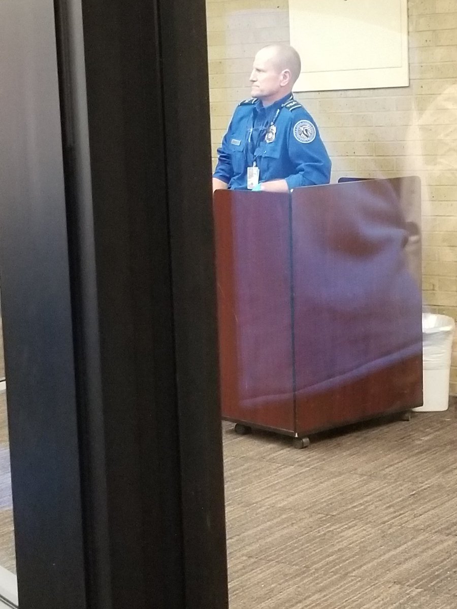 Am I trippin? I think Woody Harrelson was our TSA agent this morning...