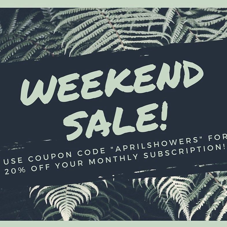 It's TOO LATE to reserve your April box, but you can subscribe NOW to get 20% off your May 📦 use code APRILSHOWERS… ift.tt/2pMFkR5