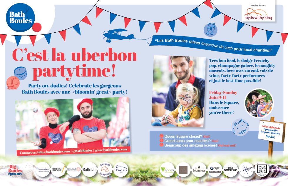 Réserve le date 9-11 Juin for #BathBoules
Queen Square closed? Oui
Grand sums pour charities? Oui
Beaucoup des amazing scenes? Oui Oui Oui