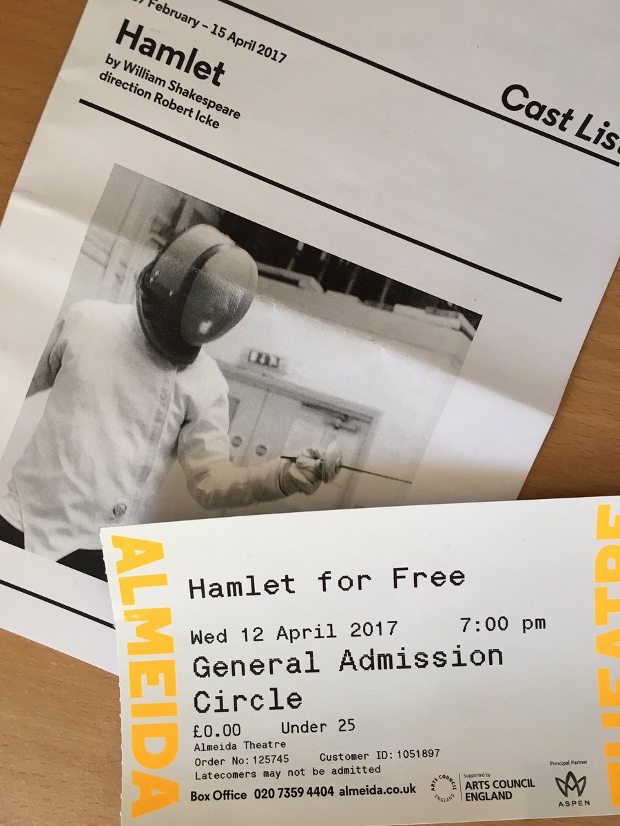 _jamiewoods's tweet photo. I'm a bit late to say it but #Hamletforfree @AlmeidaTheatre was an incredible event, very lucky to have got a ticket @ATParticipate https://t.co/CxOMGz8rFA