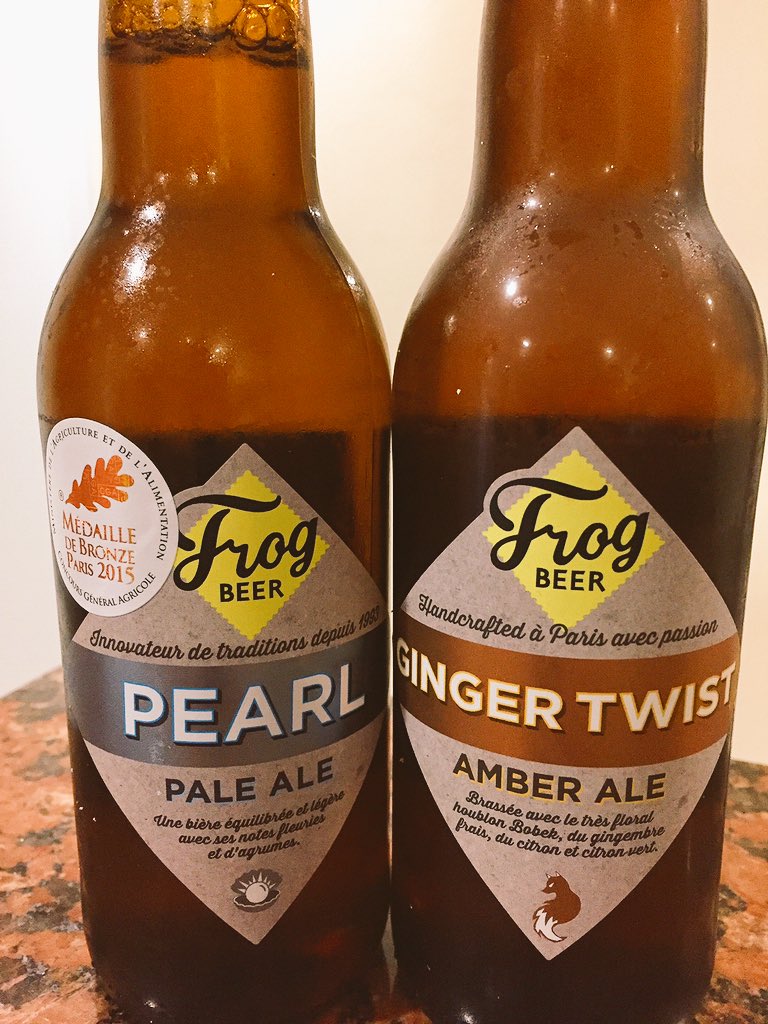 Ron_B_M's tweet photo. #BeerTime #FelizViernes 🍺1eras #craftbeer francesas que pruebo. #frogbeer #París Se dejan tomar, sabores moderados, debo probar más #salud https://t.co/c01lOP1XMH