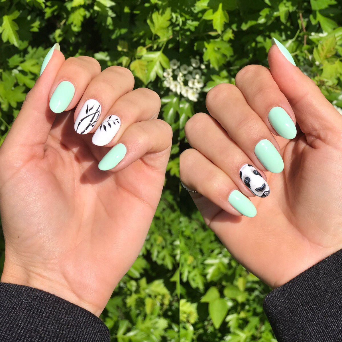 TPironkova's tweet photo. Something beautiful to look at everyday 💅🏼💅🏼💅🏼#nailart #panda #mint #color #littlethings #smile #everyday https://t.co/FbhQA2vjKO