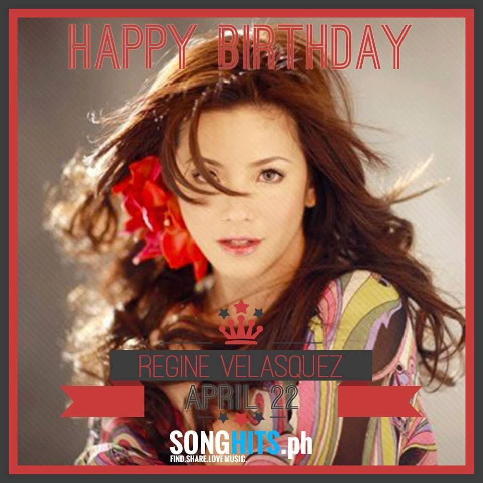 Happy Birthday Ms. Regine Velasquez. Check out here SongHits Profile ->  