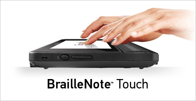 photo of the BrailleNote Touch