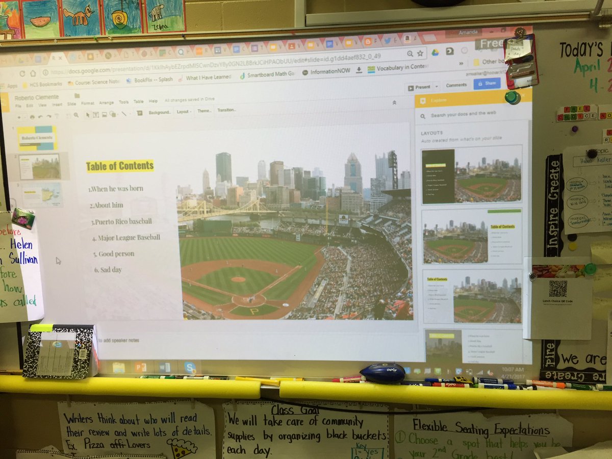 MrsWtech's tweet image. Making a nonfiction book in @GoogleForEdu slides using the #exploretool! #bluffparkpanthers #writersgonnawrite