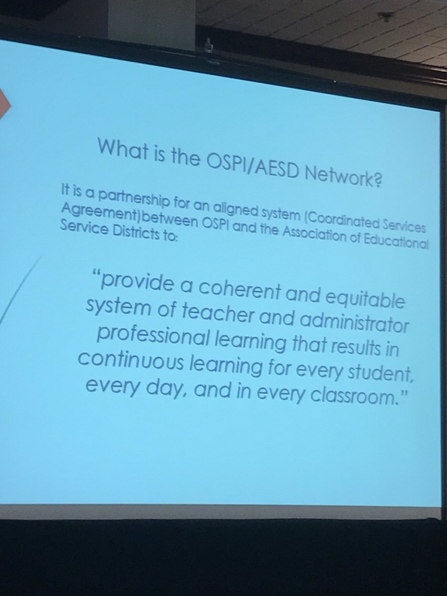 NWESD189's tweet photo. @NWESD189 AESD opening @wa_esds president Gene Sharratt. What is the OSPI/AESD network? New website: https://t.co/f56EQzxs8d #AESD2017 https://t.co/YejQbqtvUc