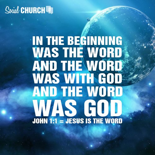 SocialChurch7's tweet photo. Jesus = Word of God, from the beginning to the end #FaithGraphics #SocialChurch #ChurchGraphics https://t.co/GlHAvbfXZK