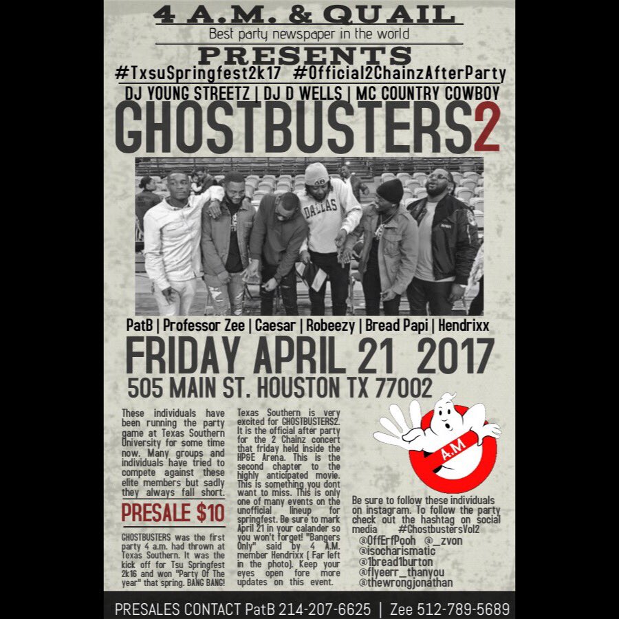 OnScenesTV's tweet photo. Tonight #GhostbustersVol2 🎬 #txsu #txsuspringfest2k17 https://t.co/e8lxIuTppn