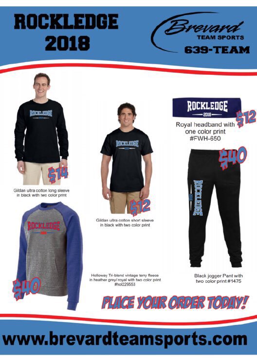 rocksga2018's tweet photo. Pre sales start Monday for new apparel, this is not limited to only c/o 2018!! https://t.co/fP0eaRj4zD