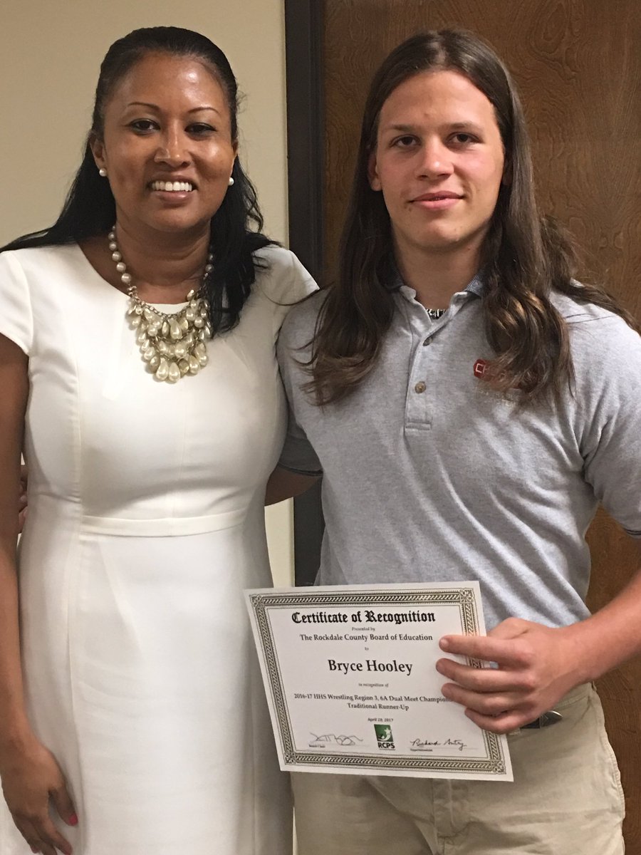 RCPS_SUPT's tweet photo. On hand to watch the @RockdaleSchools Board of Education recognize Bryce for his wresting π. As his ES principal, I couldn't be more proud! https://t.co/hG74vibGz8
