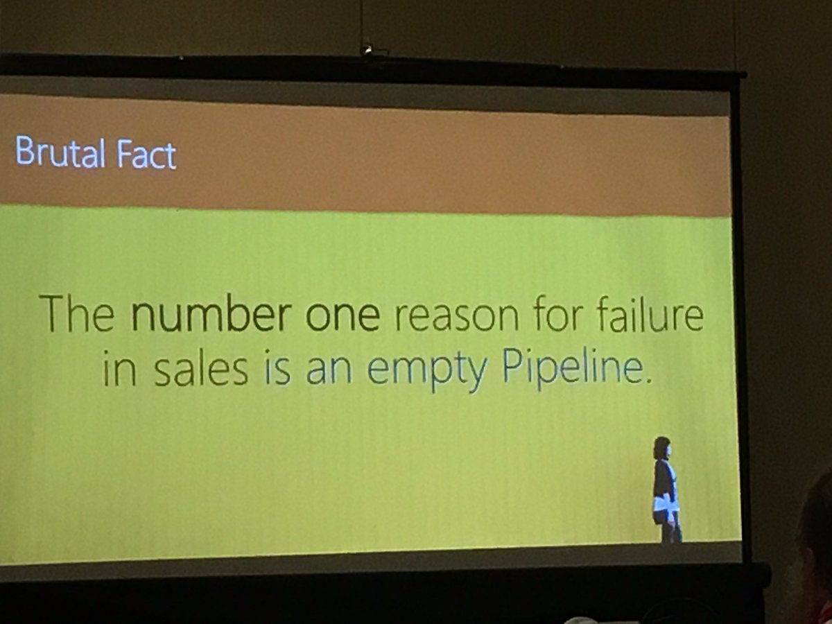 ChannelPR's tweet photo. The #1 reason for failure in sales is an empty pipeline @klubner #prospecting #sales #cloudsummit2017 https://t.co/MKnWvHcfxL