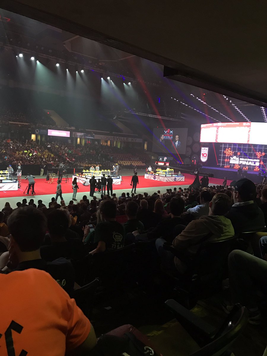Skills challenge finals. New product release to follow. #VEXWorlds  #omgrobots #Robotics