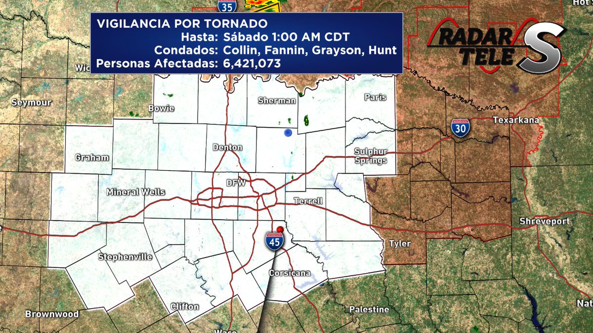 Vigilancia por tornado. 
#dfwx  <a href="/telemundo39/">Telemundo 39</a>