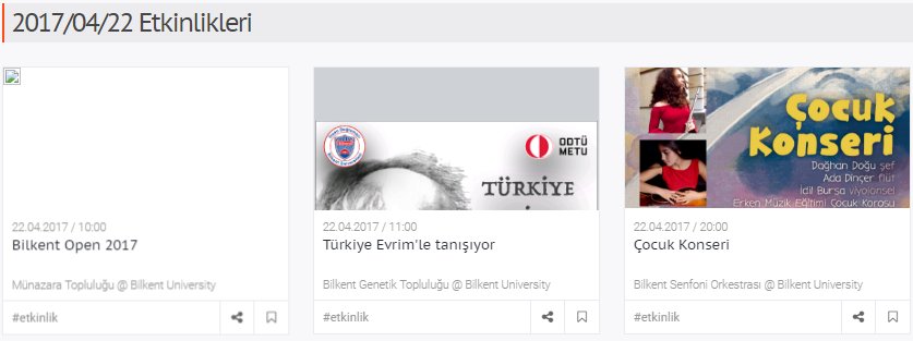 Bilkent Senfoni Orkestrası'nın, <a href="/BilkentGenetics/">BilGent</a>'in ve <a href="/bildebate/">Bilkent Münazara</a>'in 22 Nisan etkinliklerinin ayrıntıları seruvent.com'da