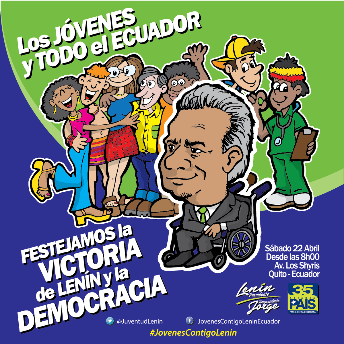 JuventudLenin's tweet photo. #RatificadoTriunfoDeLenín HLVS Venceremos!!
@MashiRafael
@Lenin
@JorgeGlas
@GabrielaEsPais
@35PAIS
@JPAISNacional
#JóvenesContigoLenín https://t.co/IJcCo1im2R