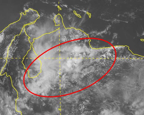INAMEH's tweet image. #InamehReporta Lluvias débiles y moderadas sobre Distrito Capital, oeste de Miranda,norte de Aragua,Carabobo,Yaracuy,Lara,Mérida y Trujillo.