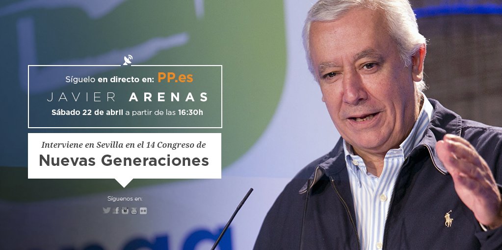 Javier Arenas interviene en el 14 Congreso de Nuevas Generaciones