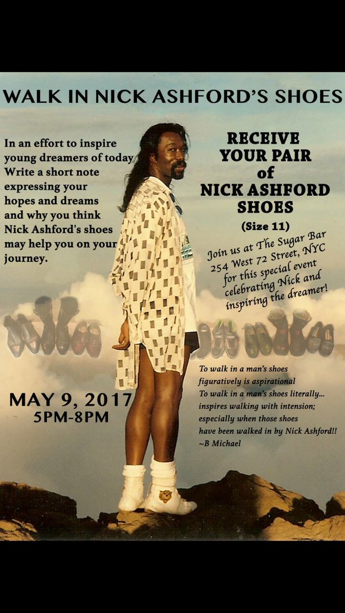 ASCAPFoundation's tweet photo. Get a chance to receive legendary and late @ASCAP member Nick Ashford's pair of shoes in "Walk in Nick Ashford's Shoes". Event details below https://t.co/o37rzrosI5