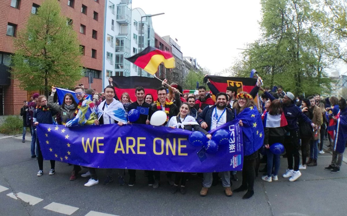 ESNGermany's tweet photo. Flagparade is going to start! #WeAreOne #AGMgermany2017 @ESN_Int https://t.co/ztn2qILAhh