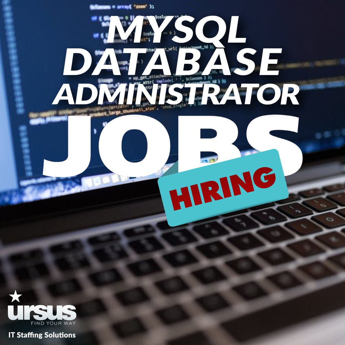 ursusinc's tweet image. Have the know how to become a MYSQL Database Administrator? Apply now at Ursusinc.com #MYSQLDatabaseAdministrator #java #nosql