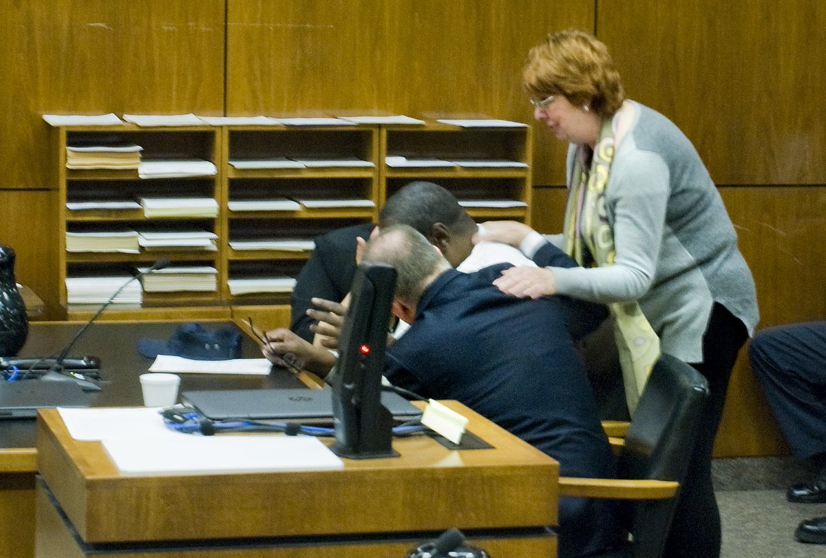 ClareHoward18's tweet photo. Marcella Teplitz joins emotional huddle following judge's ruling to vacate Cleve Heidelberg murder conviction:
https://t.co/OAF81RLz8T https://t.co/N2hS9ozm6g
