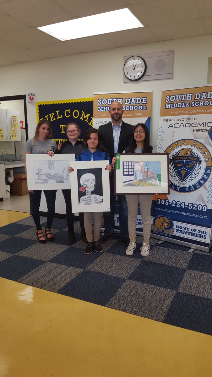 sdmpanthers's tweet photo. Student artwork that was celebrated at the 2017 Miami Dade County Youth Fair Art Exposition. #mstorres @MDCPSSouth https://t.co/mmU21j7FiF