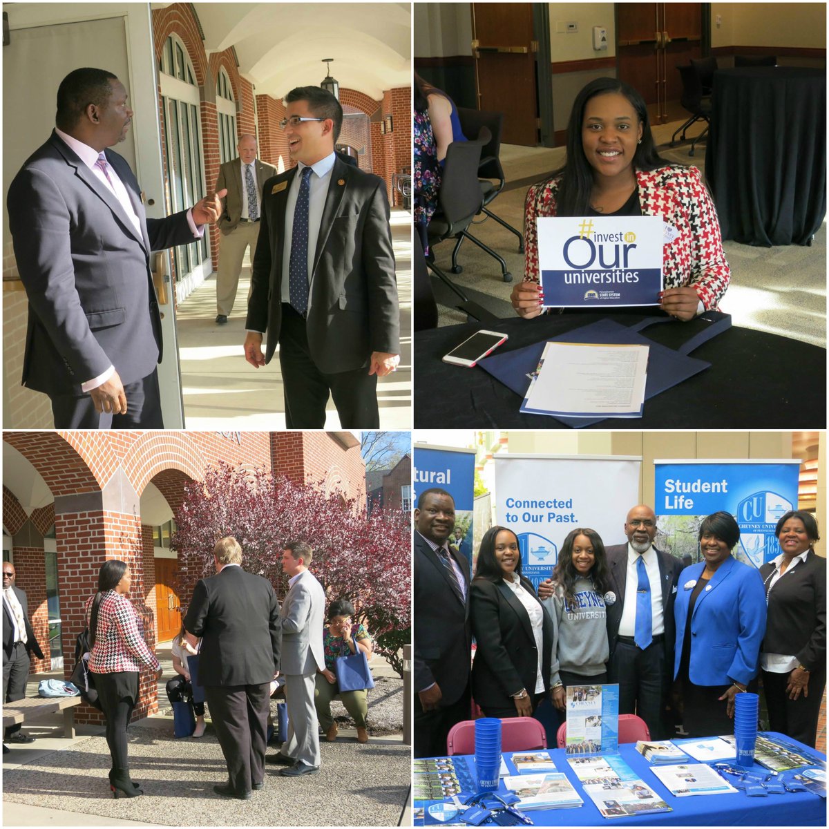 CheyneyUniv's tweet photo. Cheyney University students, staff and faculty networked earlier this week in Harrisburg, PA at Advocacy Day 2017 #InvestInCU https://t.co/xXyECW7G6J