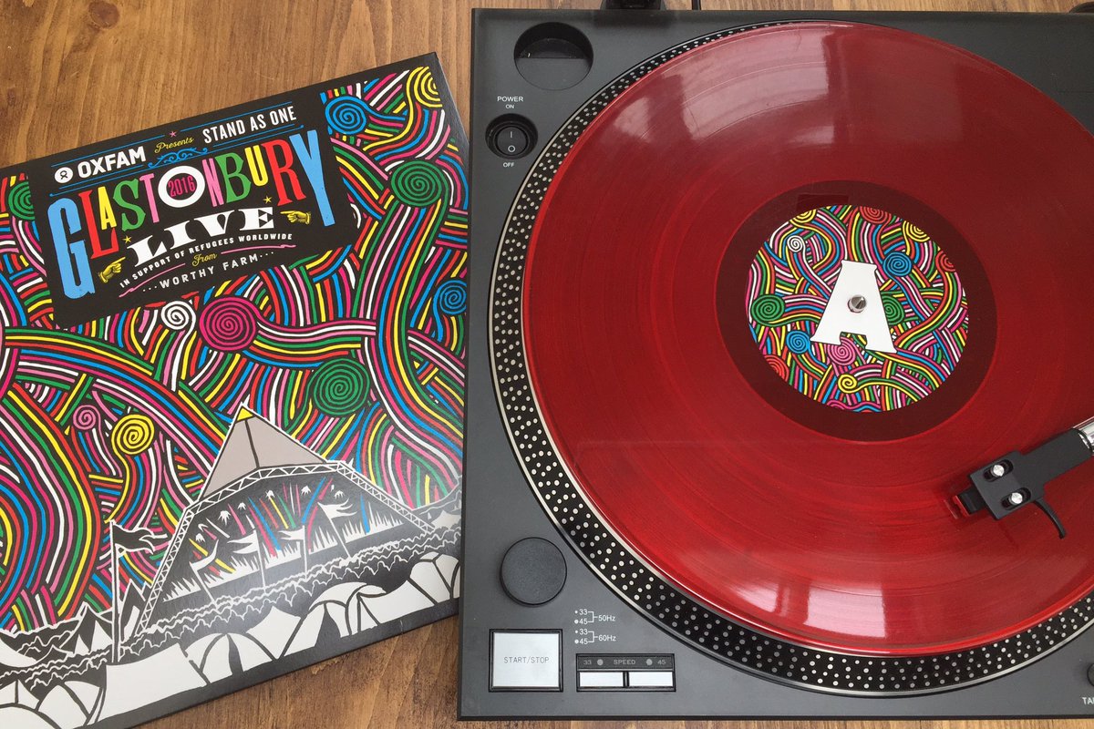 glastonbury's tweet photo. A reminder that @oxfamgb's Stand As One album from Glastonbury 2016 is out on double coloured vinyl tomorrow for #RecordStoreDay! https://t.co/RPFrk0Yn8s