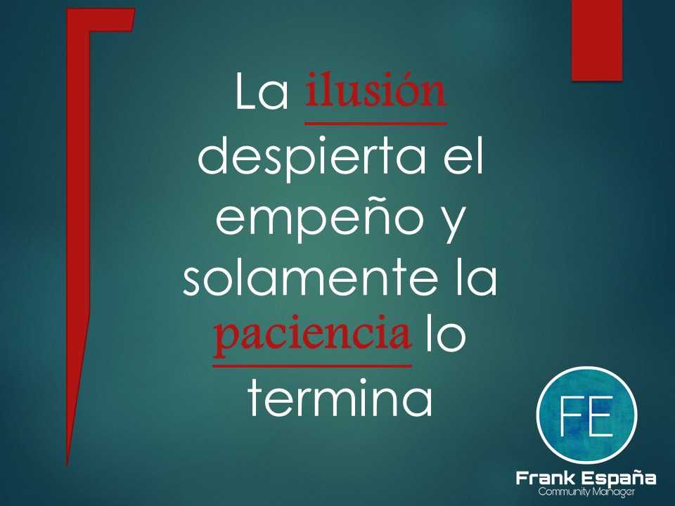 FrankEspanaCMGT's tweet photo. #Paciencia una palabra clave para el #Éxito
#CommunityManagerGt #FE #RedesSociales #DiseñoGrafico #Marketing
https://t.co/Tmw8VsGg6O https://t.co/THN5PkOLhY