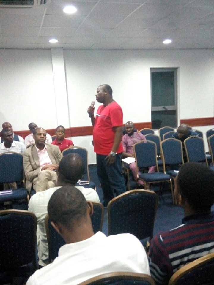 localhostng's tweet photo. Learning and coding is an experience Richard Omoniyi of Etranzact has on building to scale. #LocalHostNG https://t.co/VZ5kOrrsBc