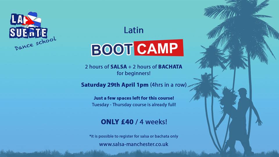 SalsaManchester's tweet image. New Beginners Latin Bootcamp! 
#Salsa 1-3pm; #Bachata 3-5pm.
Info &amp;amp; Registration: salsa-manchester.co.uk