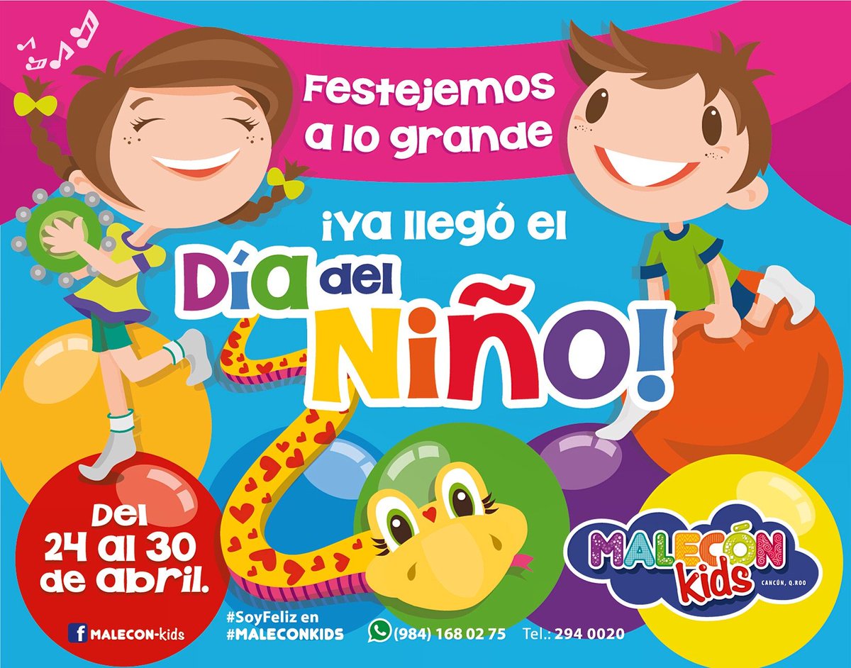 VivoEnCancun's tweet photo. ¿En donde festejaras el Día del niño?
¡Ve a Malecón Kids! Fiesta toda la semana.
#DiadelNiño en #MaleconKids https://t.co/EZ6eQxH8Kw