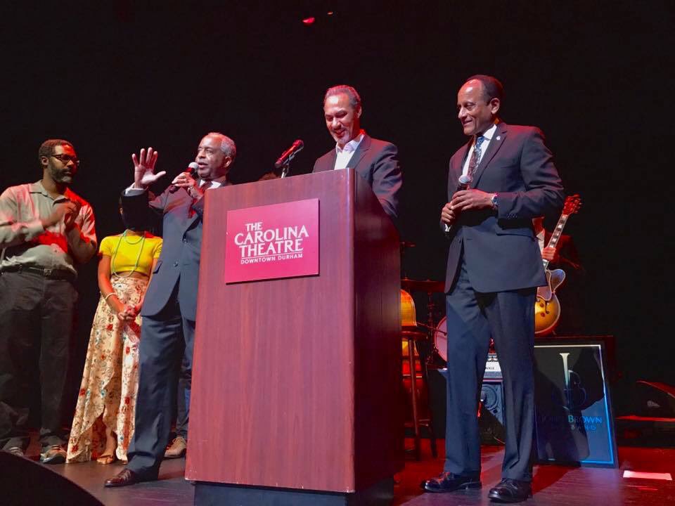 Sec_Hall's tweet photo. What an honor to present the Order of the Longleaf Pine to Phil Freelon last night at #DesignAWorldWithoutALS! https://t.co/PpUemrFDv1