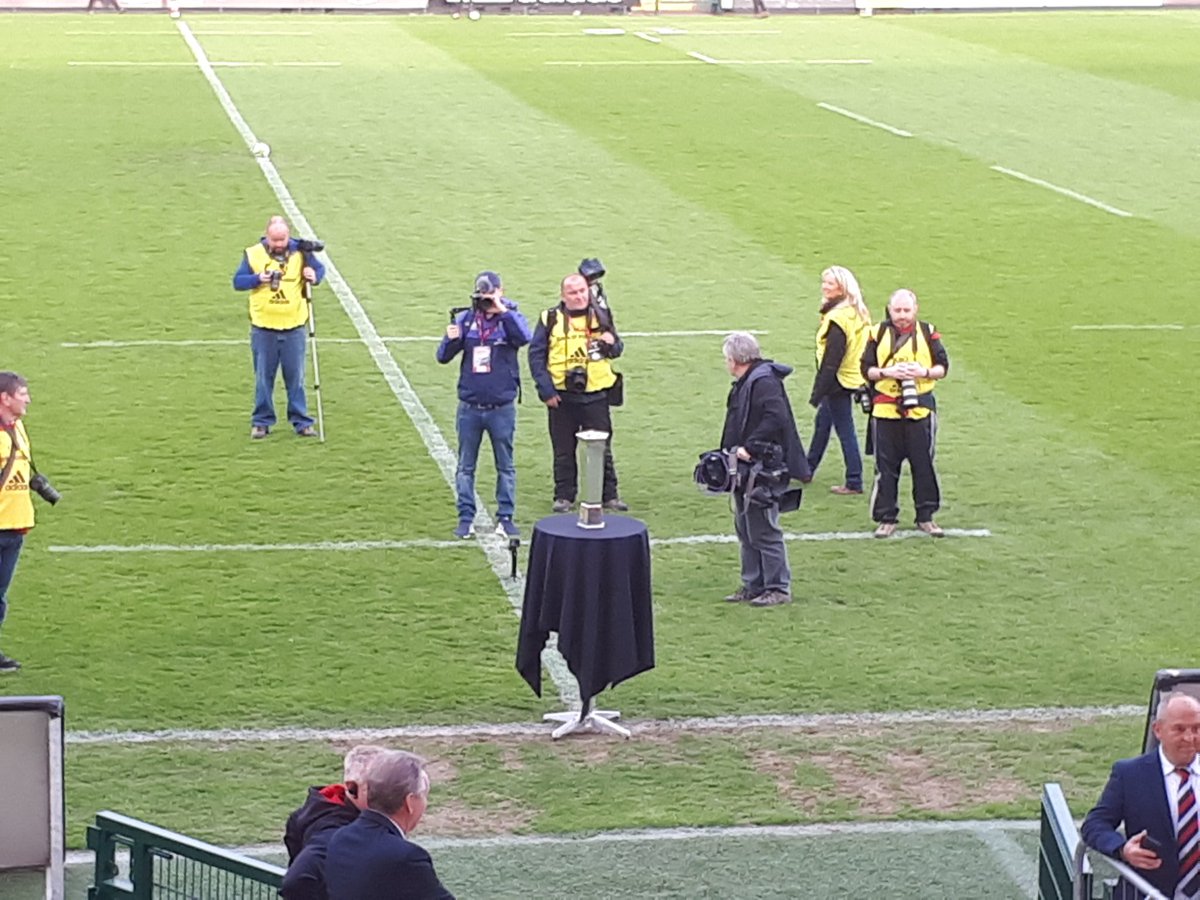 JerseyRedsRugby's tweet photo. The trophy awaits... Only one winner... #LetitbeRed https://t.co/Ee2REVx6wV