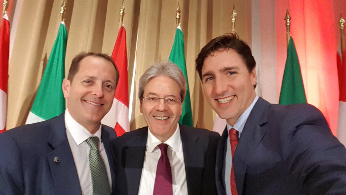 Thank you <a href="/JustinTrudeau/">Justin Trudeau</a> for the invitation to help welcome Prime Minister of the Italian Republic <a href="/PaoloGentiloni/">Paolo Gentiloni</a> today #benvenuto