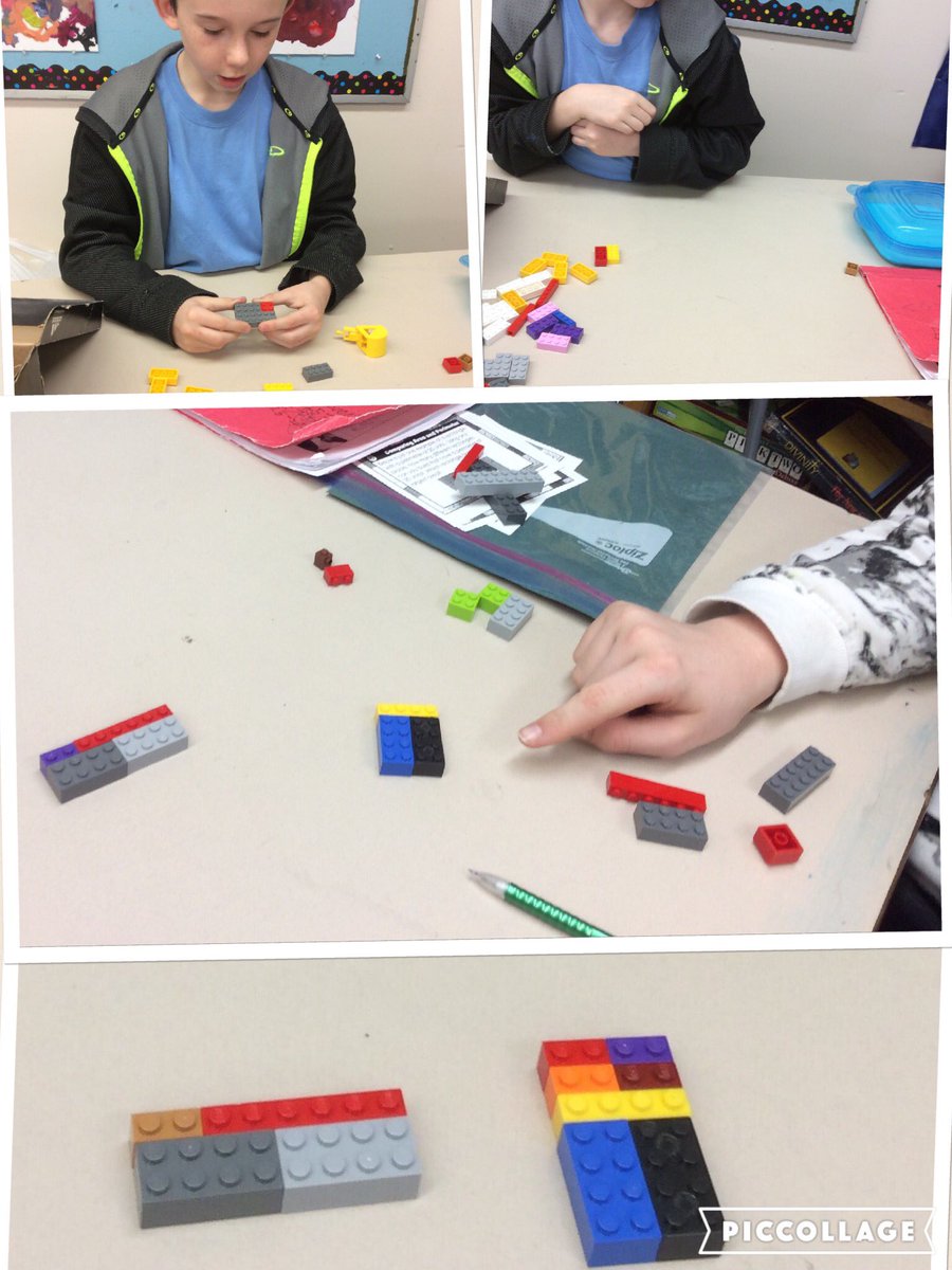 Exploring area and perimeter....we found rectangles with the same perimeter but different dimensions! <a href="/alcdsb_sttm/">St. Thomas More CS</a> #LEGO