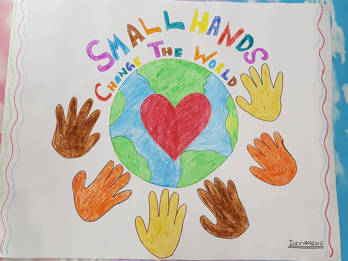 tutorialsbee's tweet image. &quot;Small hands change the world.&quot; EarthDay by kids #earthday #nature #TutorialsBee