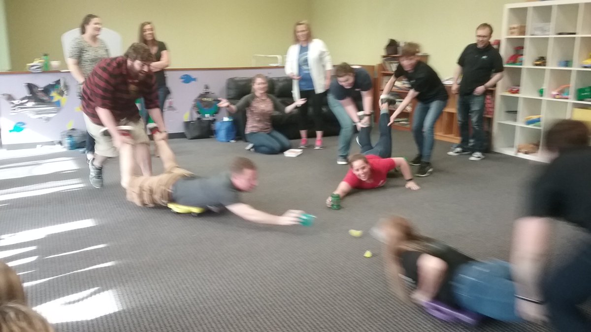 Nothing wrong with a fun game of "Hungry, hungry Little Star" among staff!
