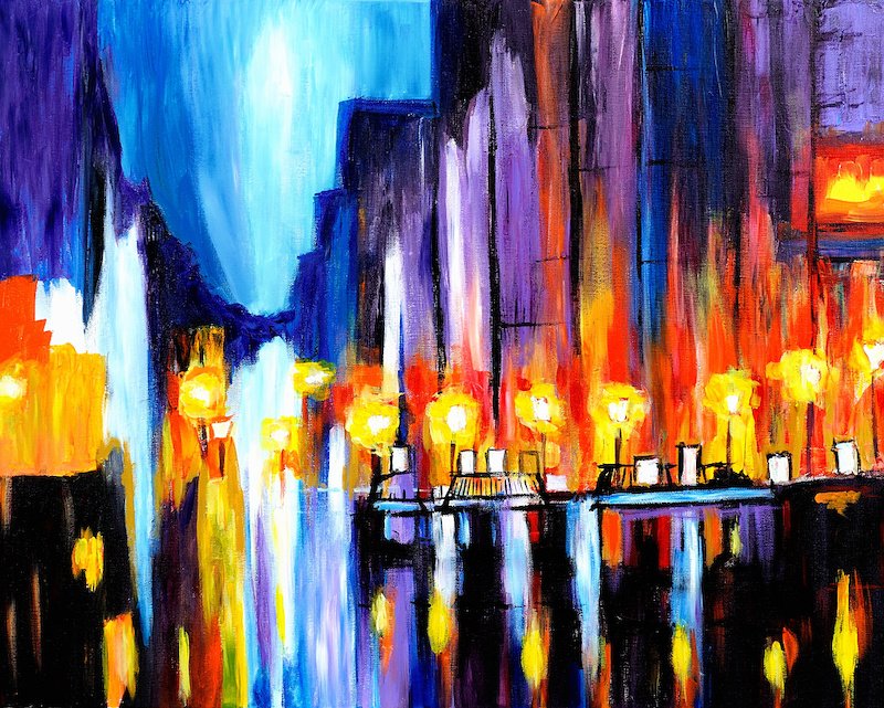 artby_danielle's tweet photo. New artwork for sale! #CityNightscape. Find prints: https://t.co/k2PWnouTnY https://t.co/3ge3PchDmB https://t.co/UQ4yRPRzbl